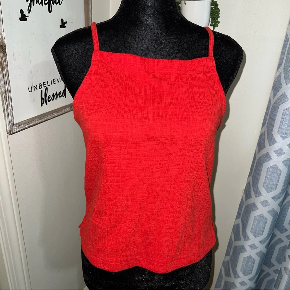 Madewell Size S Red Tank Top Texture & Thread Boxy - Picture 1 of 5
